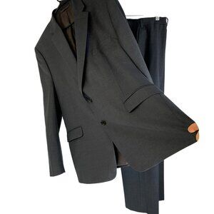 Lauren Ralph Lauren Wool 2-Piece Suit Size 46R Jacket & 42W Pants GUC